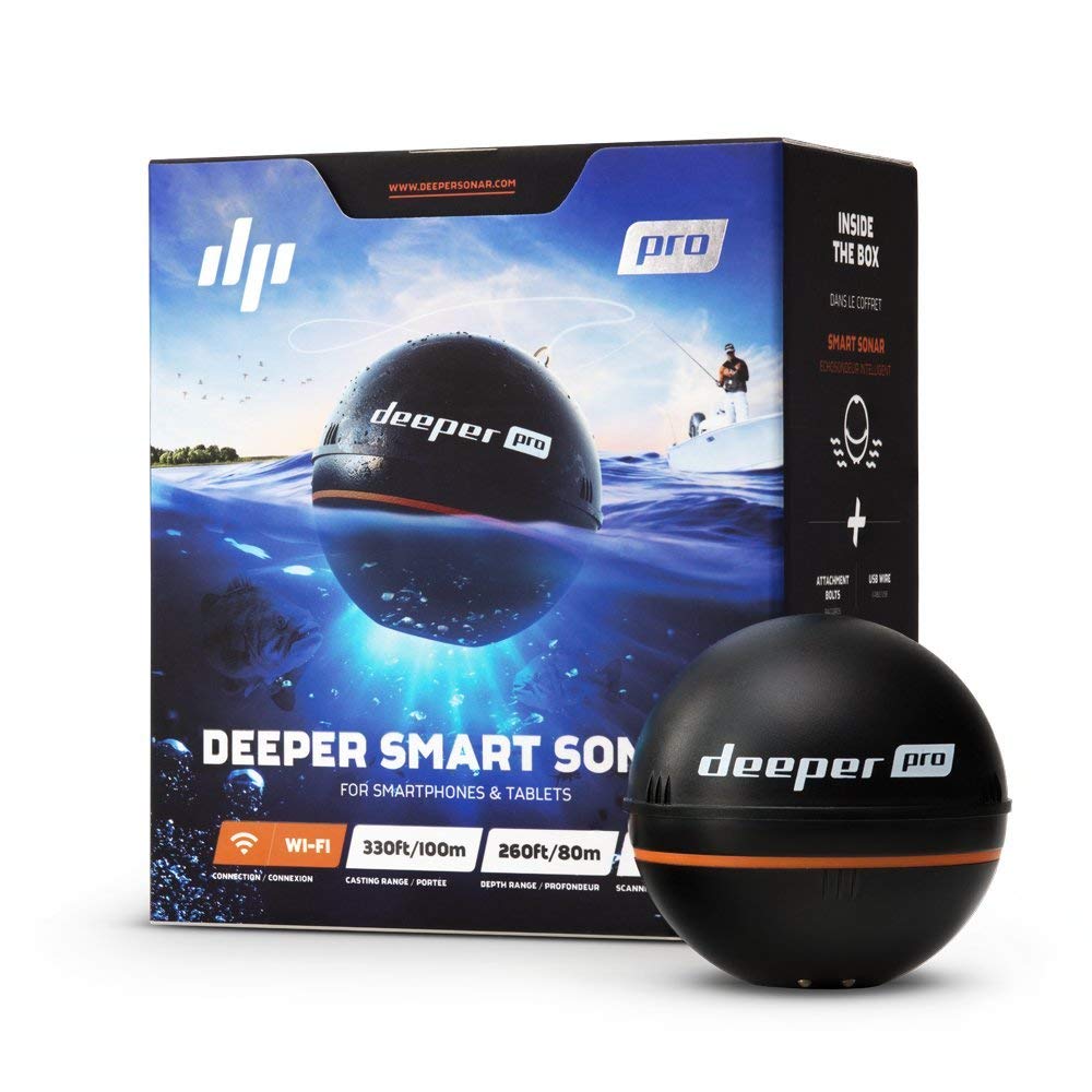 Deeper PRO Smart Portable Sonar - Wireless Wi-Fi Fish Finder for Kayak and Ice FishingDeeper PRO Smart Portable Sonar - Wireless Wi-Fi